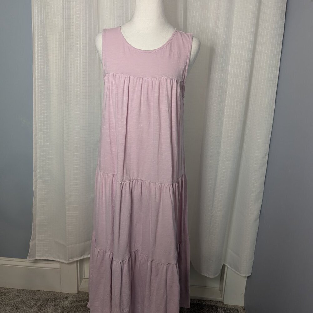 Sleeveless Tiered Maxi Dress - Soft Pink